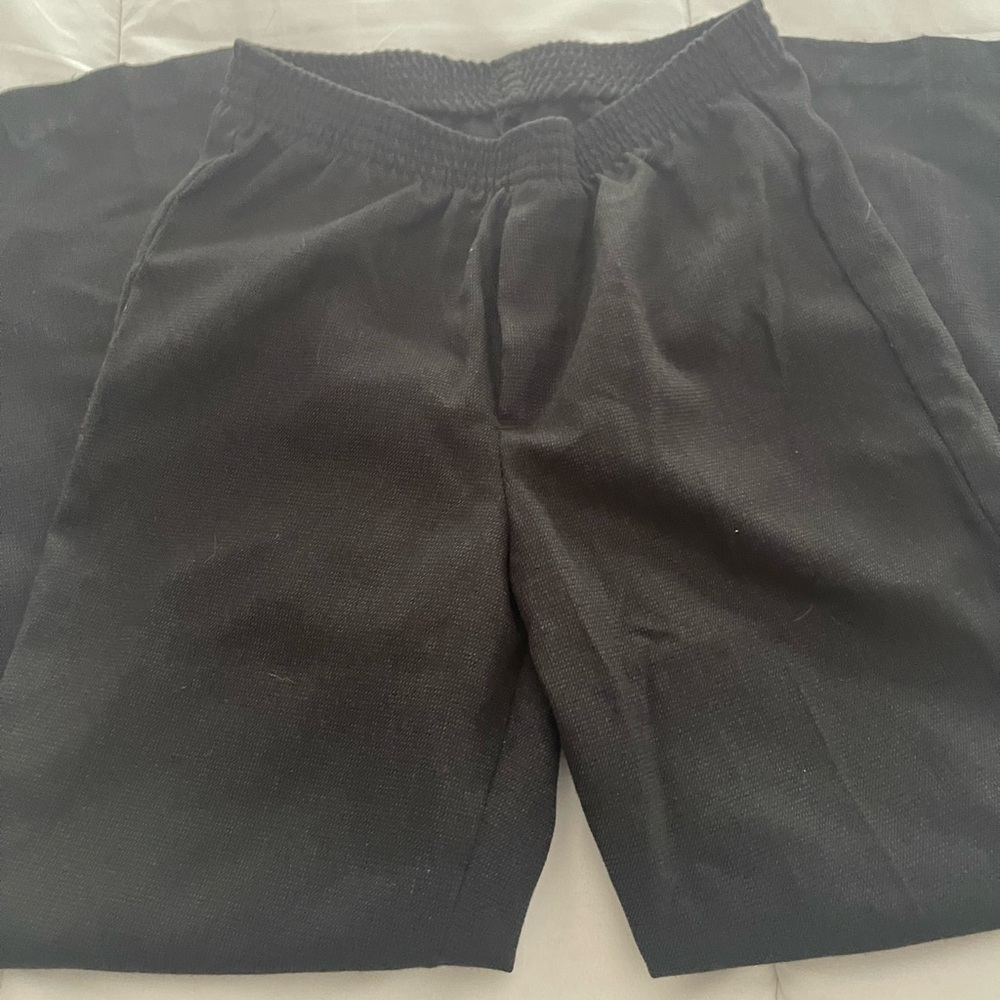 Worn/washed once boys dress pants and white dress shirt with vest